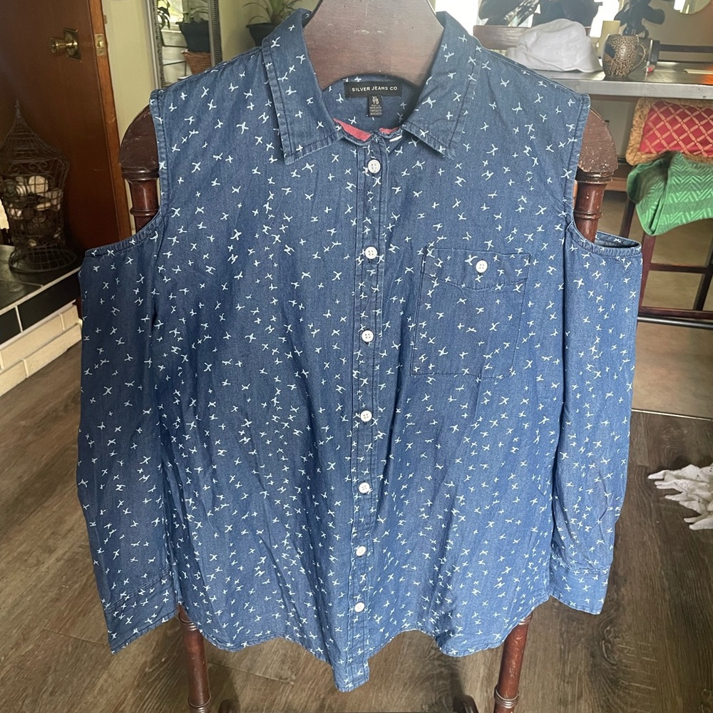 Silver Jeans Denim Top size XL EXCELLENT CONDITION